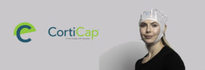CortiCap logo and model with cap